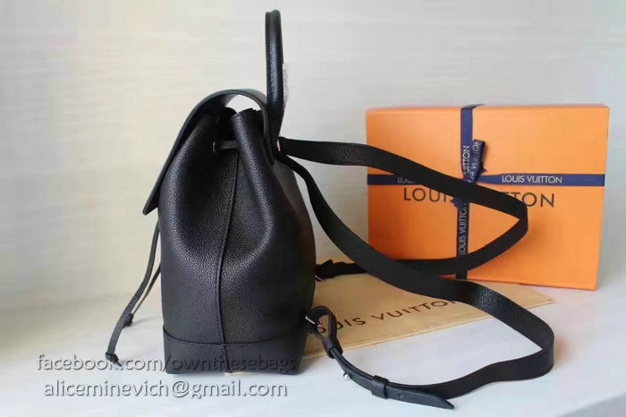 Louis Vuitton Supple Leather Lockme Backpack Noir M42281
