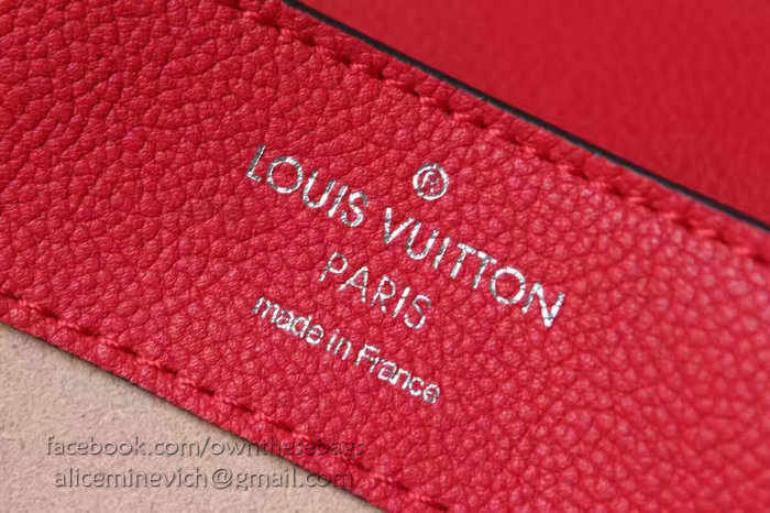 Louis Vuitton Supple Leather Lockme Backpack Rubis M42281