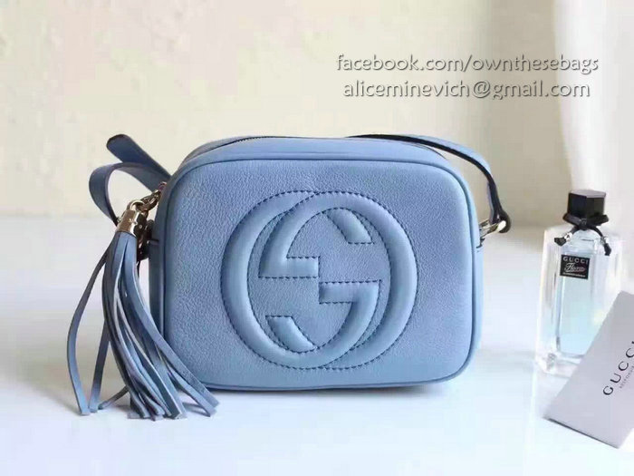 Gucci Soho Leather Disco Bag Blue 308364