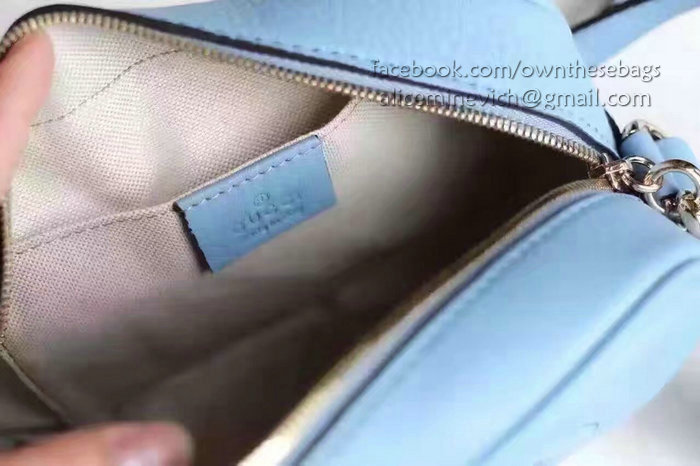 Gucci Soho Leather Disco Bag Blue 308364