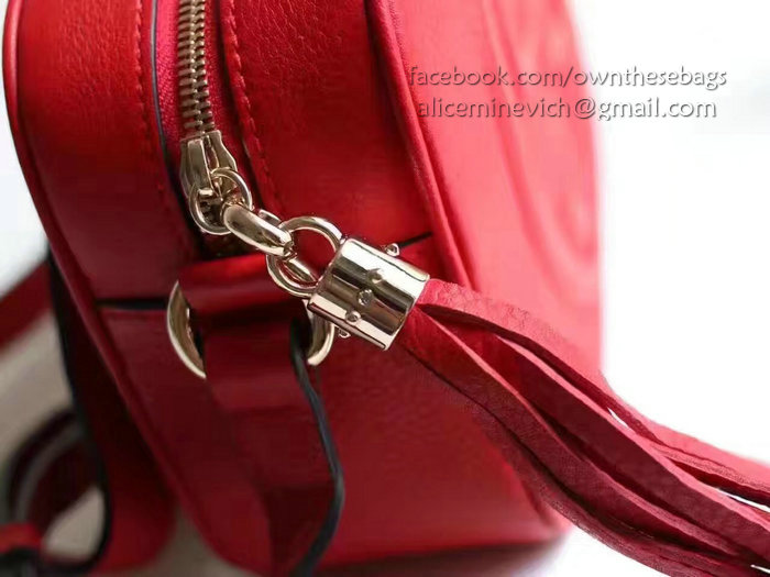 Gucci Soho Leather Disco Bag Red 308364