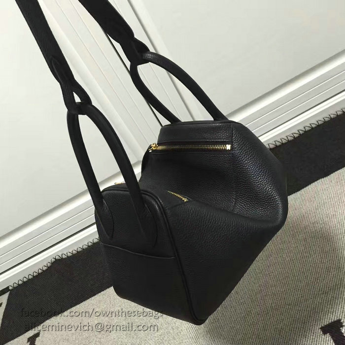 Hermes Lindy 26 Bag Black Togo Calfskin Leather HLD2630