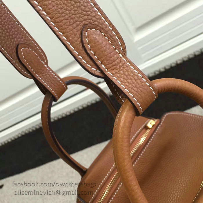 Hermes Lindy 26 Bag Brown Togo Calfskin Leather HLD2630