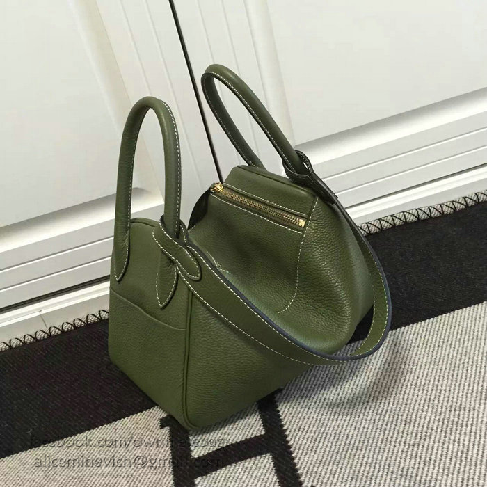 Hermes Lindy 26 Bag Green Togo Calfskin Leather HLD2630