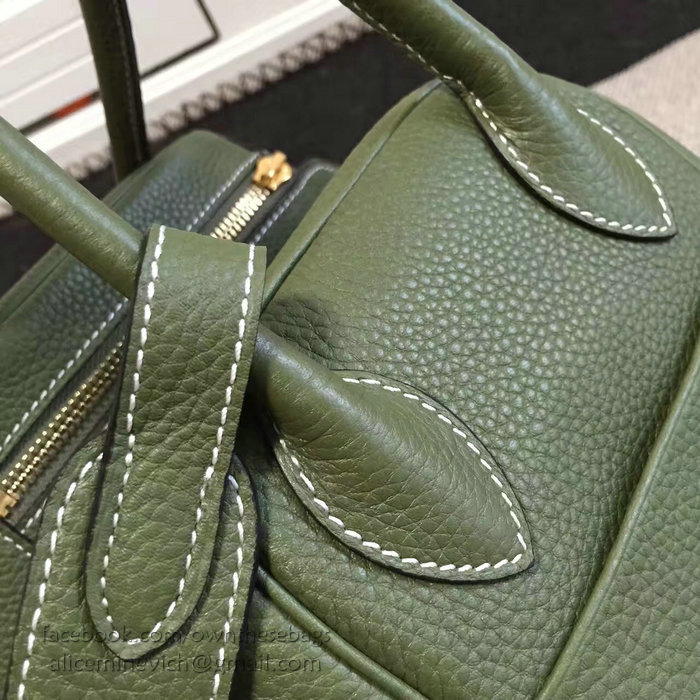Hermes Lindy 26 Bag Green Togo Calfskin Leather HLD2630