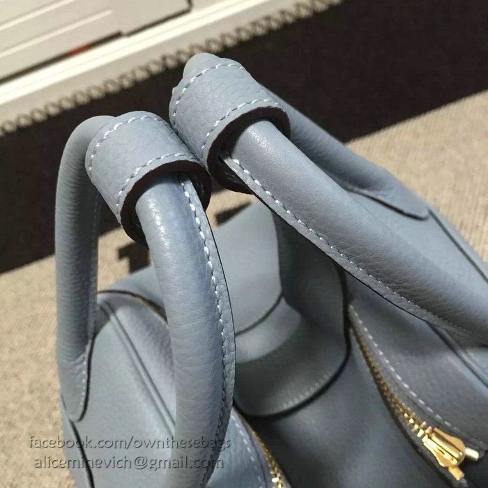 Hermes Lindy 26 Bag Light Blue Togo Calfskin Leather HLD2630