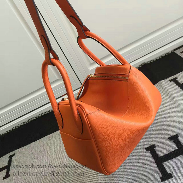 Hermes Lindy 26 Bag Orange Togo Calfskin Leather HLD2630