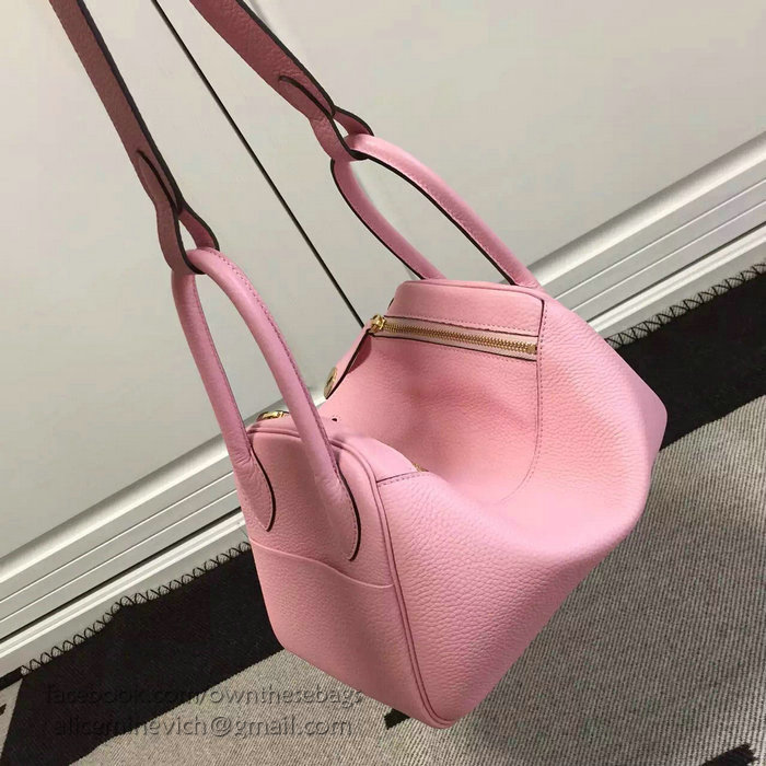 Hermes Lindy 26 Bag Pink Togo Calfskin Leather HLD2630