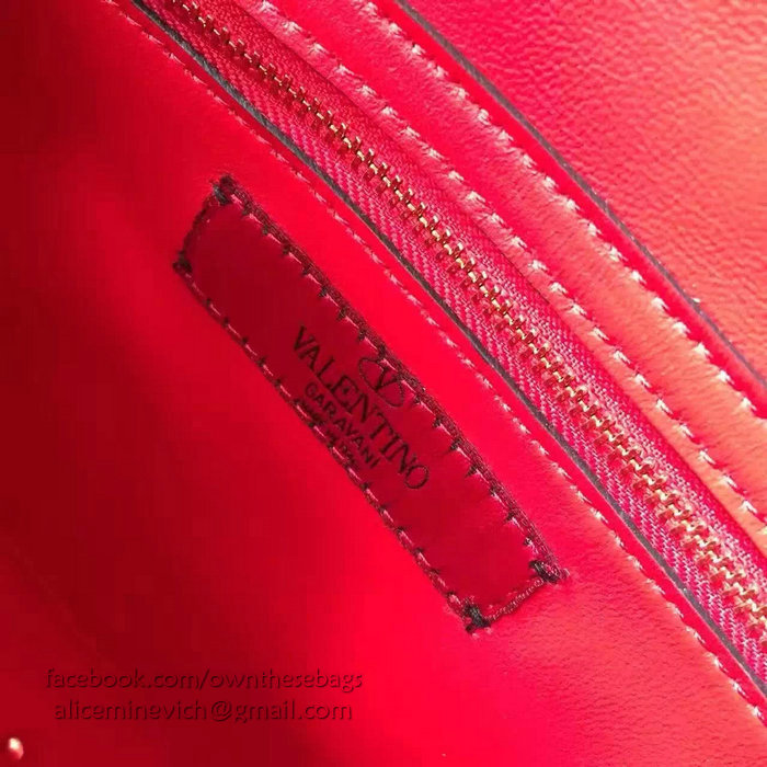 Valentino Garavani Rockstud Spike Bag Red Lambskin V1124