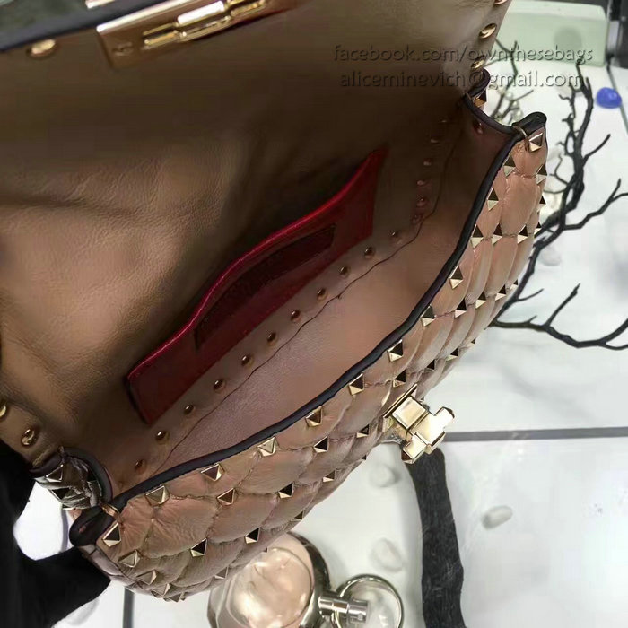 Valentino Garavani Rockstud Spike Small Bag Beige Lambskin V281110
