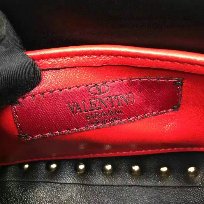 Valentino Garavani Rockstud Spike Small Bag Black Lambskin V281110