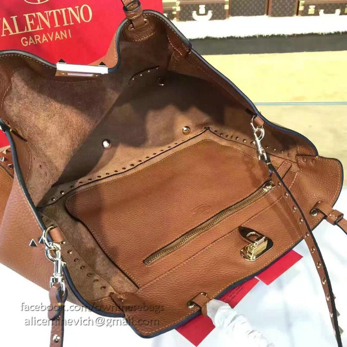 Valentino Rockstud Noir Medium Tote Bag V1125