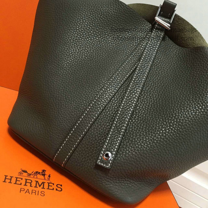 Hermes Picotin Lock 22 Tote Bag Togo Leather Black HP1112