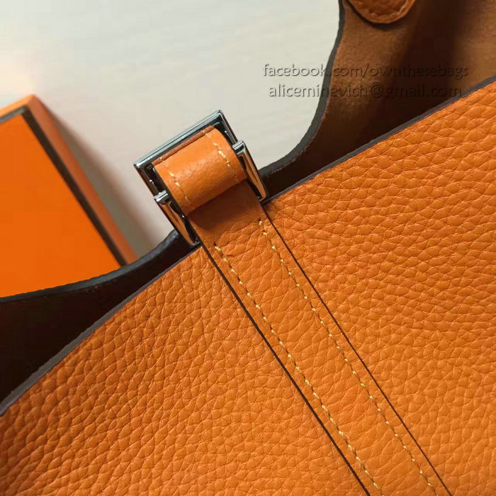 Hermes Picotin Lock 22 Tote Bag Togo Leather Orange HP1112