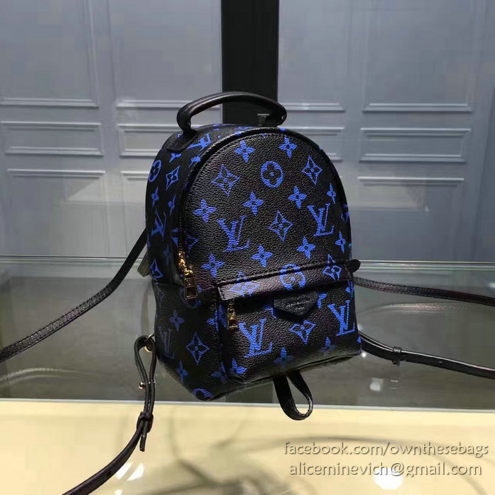 Louis Vuitton Monogram Canvas Palm Springs Backpack Mini Blue M41457