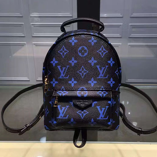Louis Vuitton Monogram Canvas Palm Springs Backpack Mini Blue M41457