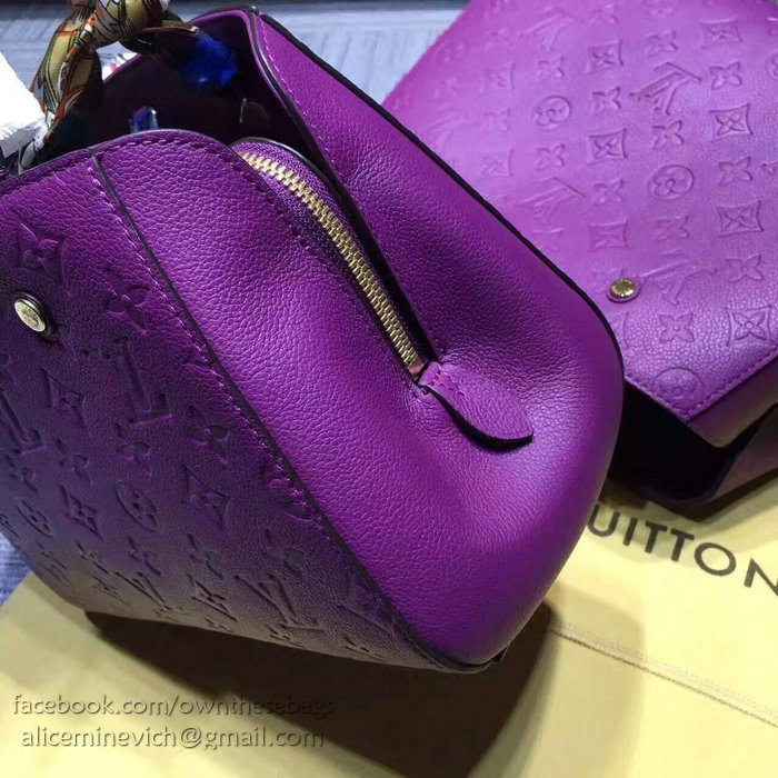 Louis Vuitton Monogram Empreinte Montaigne BB Purple M41053