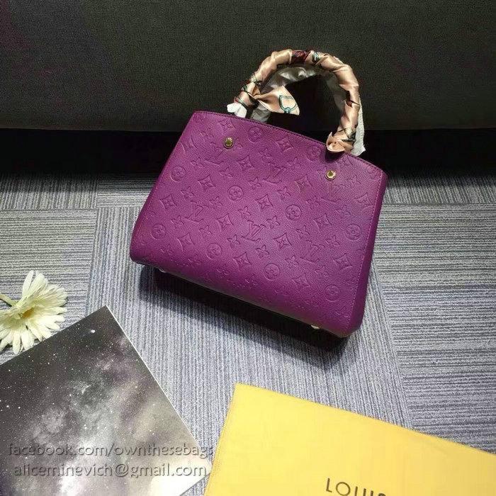Louis Vuitton Monogram Empreinte Montaigne BB Purple M41053