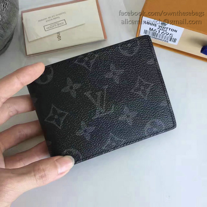 Louis Vuitton Monogram Eclipse Canvas Multiple Wallet M61695