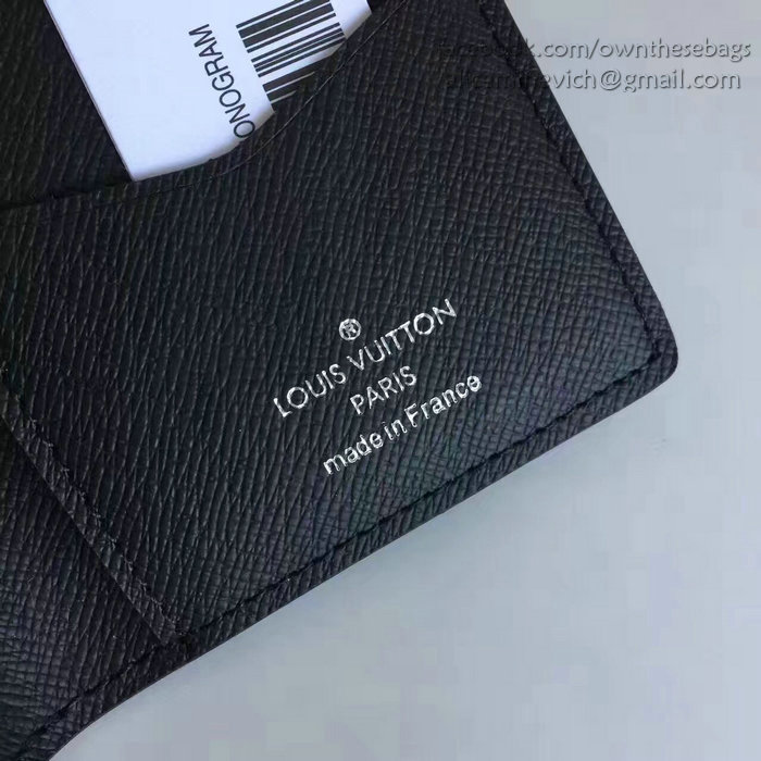 Louis Vuitton Monogram Eclipse Canvas Pocket Organizer M61696