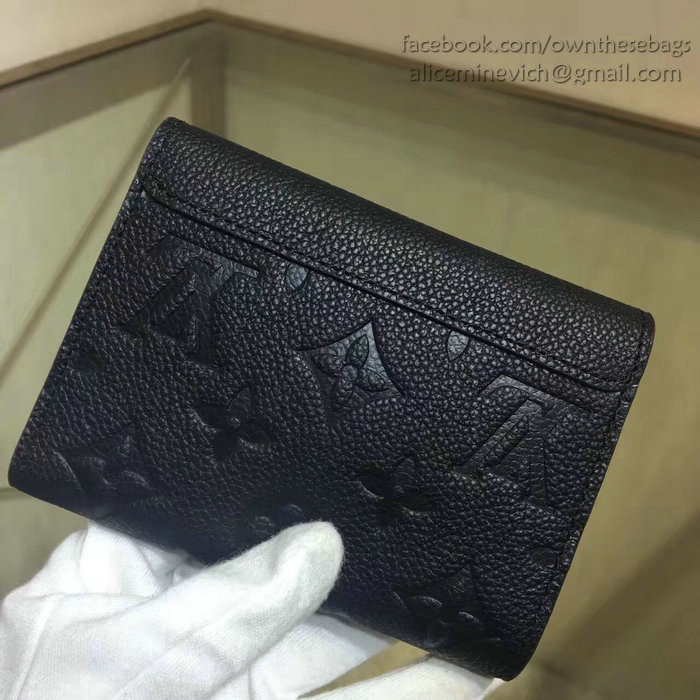 Louis Vuitton Monogram Empreinte Pont-neuf Compact Wallet Noir M62184