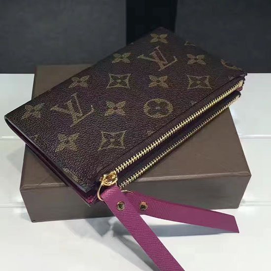 Louis Vuitton Monogram Canvas Adele Compact Wallet Purple M61271