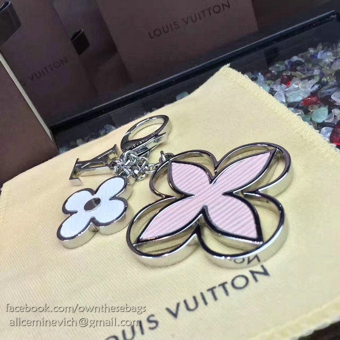 Louis Vuitton Bag Charm Rimi Key Holder Pink&Silver M61013