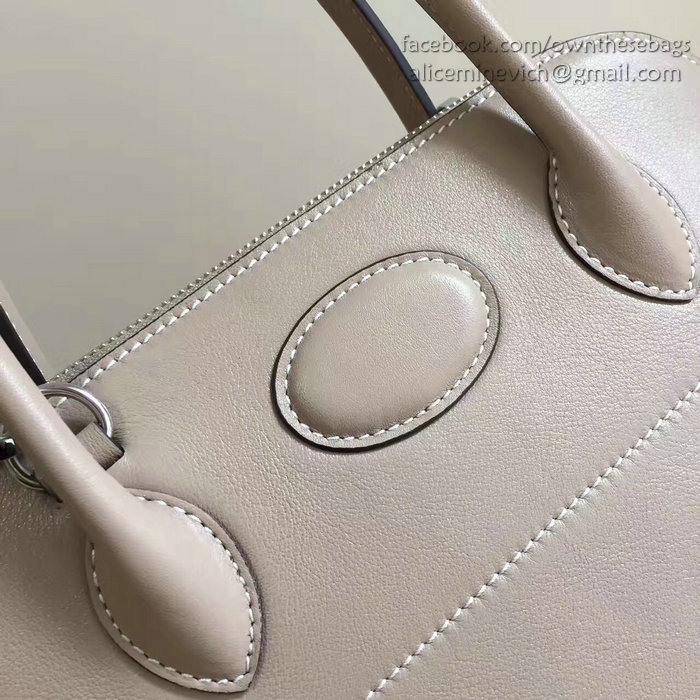 Hermes Bolide 27 Bag in Grey Swift Leather HB2701