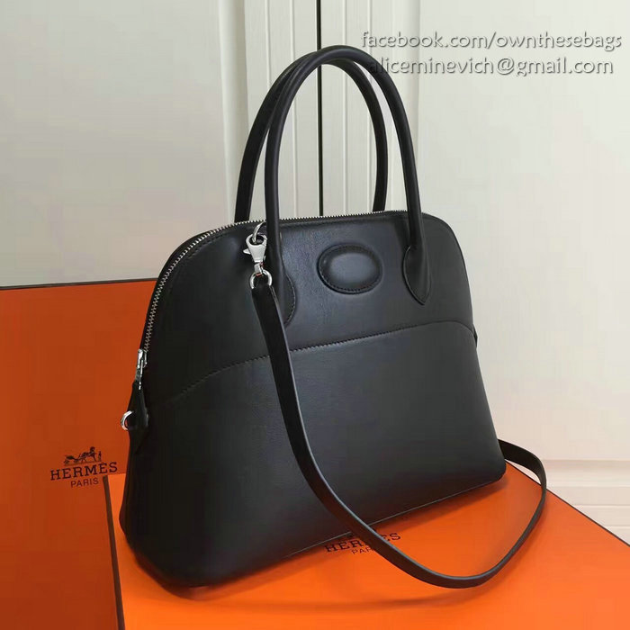 Hermes Bolide 31 Bag in Black Swift Leather HB3101