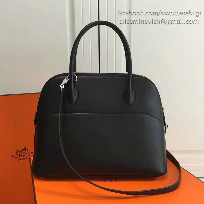 Hermes Bolide 31 Bag in Black Swift Leather HB3101