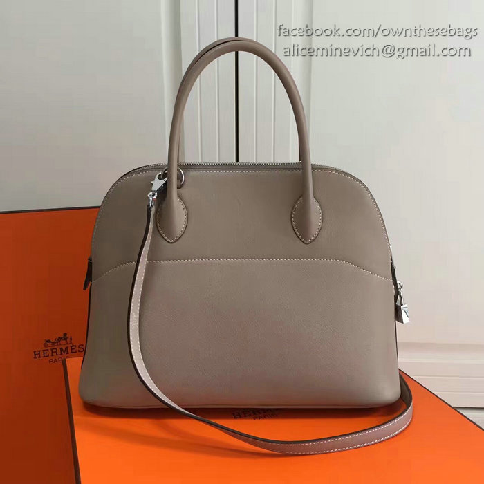 Hermes Bolide 31 Bag in Grey Swift Leather HB3101