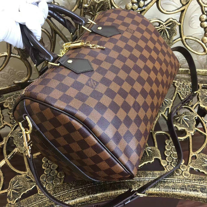 Louis Vuitton Damier Ebene Canvas Speedy Bandouliere Bag N41366