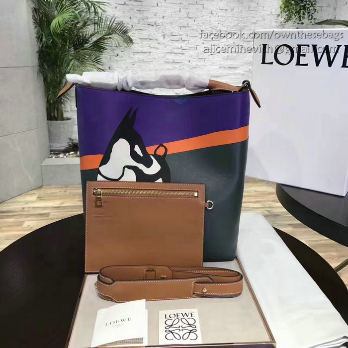 Loewe Dog Print T Bucket Bag 290390