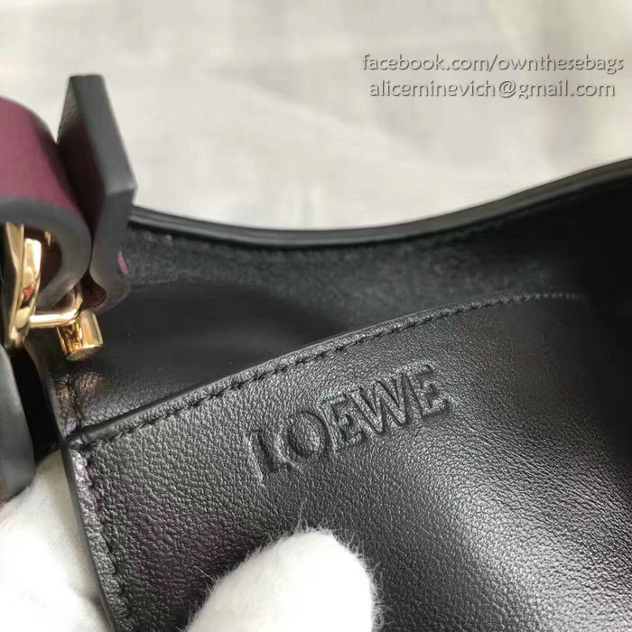 Loewe Joyce Leather Shoulder Bag Burgundy 290350
