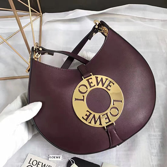 Loewe Joyce Leather Shoulder Bag Burgundy 290350