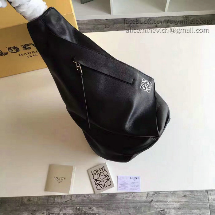 Loewe Original Calf Leather Crossbody Backpack Black 290340