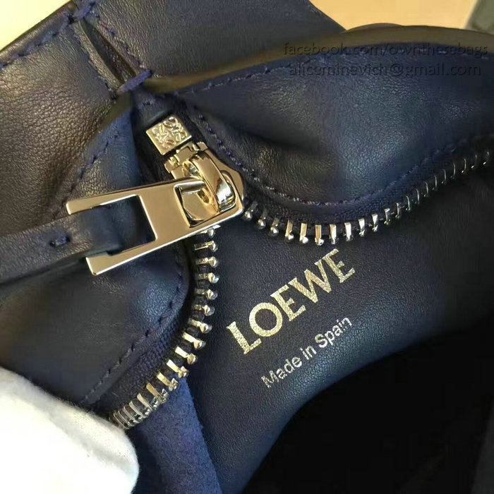 Loewe Original Calf Leather Crossbody Backpack Blue 290340