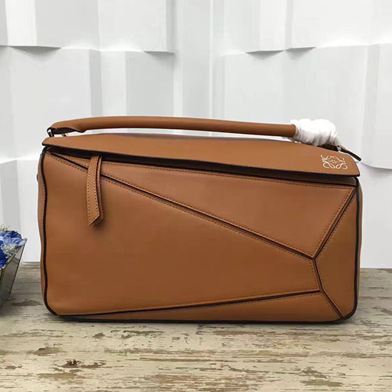 Loewe Original Calf Leather Puzzle Bag Brown 290310