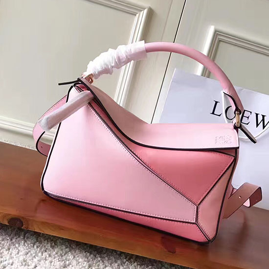 Loewe Original Calf Leather Puzzle Bag Soft Pink 290310