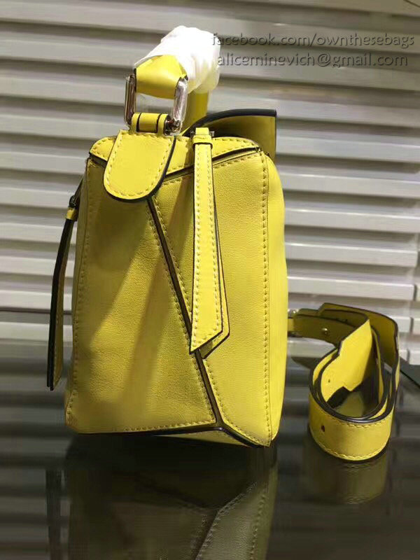 Loewe Original Calf Leather Puzzle Bag Yellow 290310