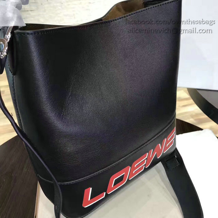 Loewe T Bucket Bag in Black Original Calf Leather 290360