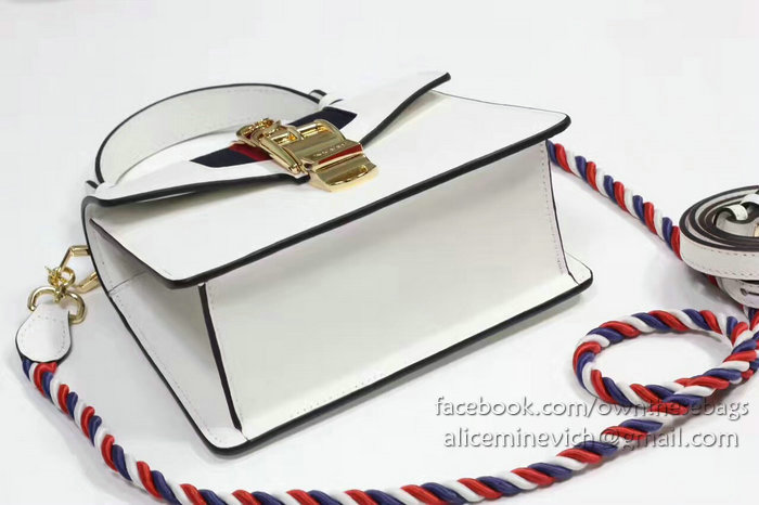Gucci Sylvie Leather Mini Bag White 470270