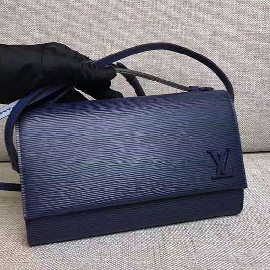 Louis Vuitton Epi Leather Clery Pochette Blue M54537