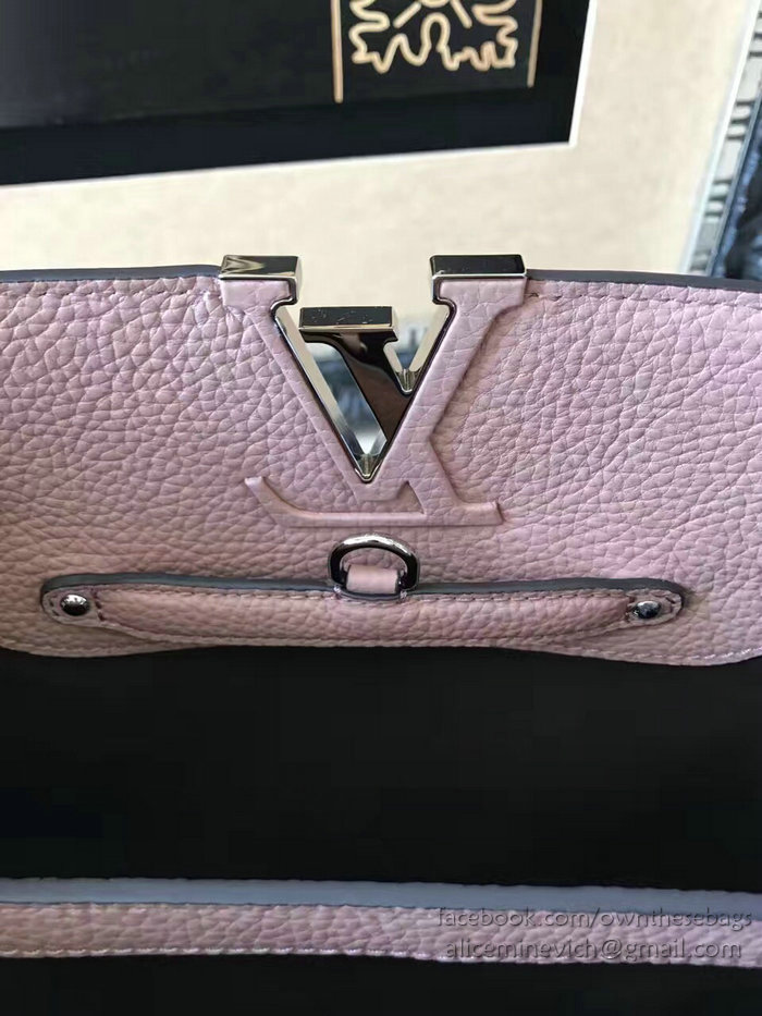 Louis Vuitton Taurillon Leather Capucines PM Pink N92800