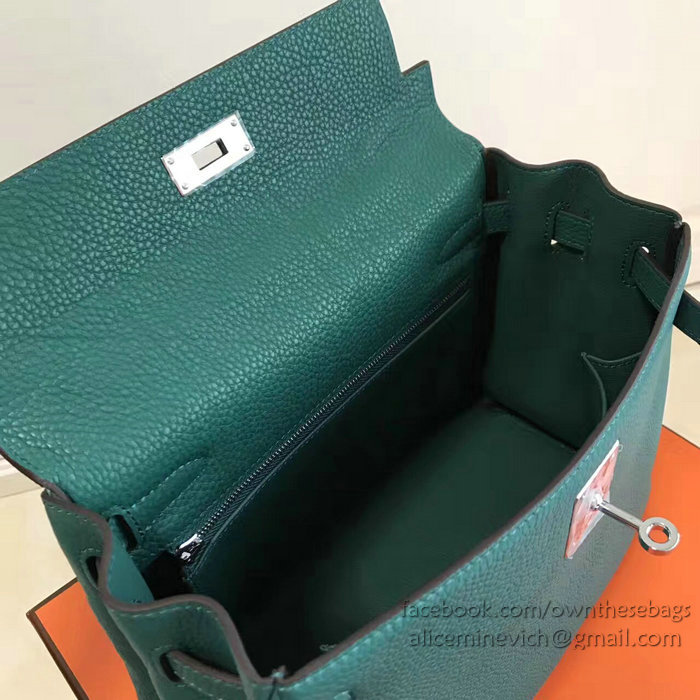 Hermes Kelly 32 Tote Bag in Green Togo Leather HK0409