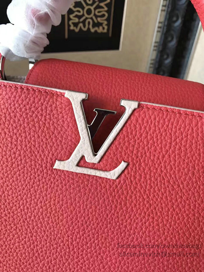 Louis Vuitton Taurillon Leather Capucines PM Red M4223