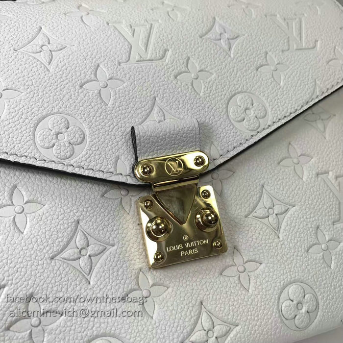 Louis Vuitton Monogram Empreinte Pochette Metis White M44071