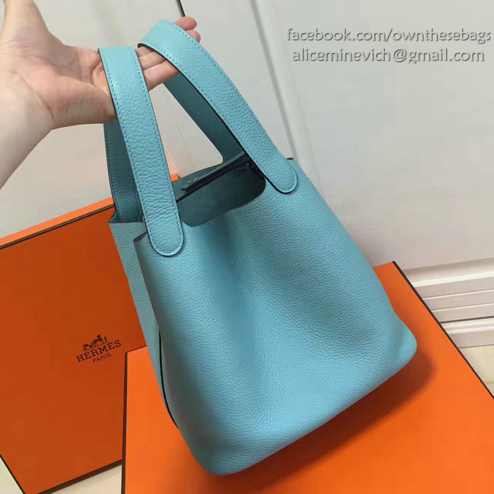 Hermes Picotin Lock 22 Tote Bag Togo Leather Skyblue H210401