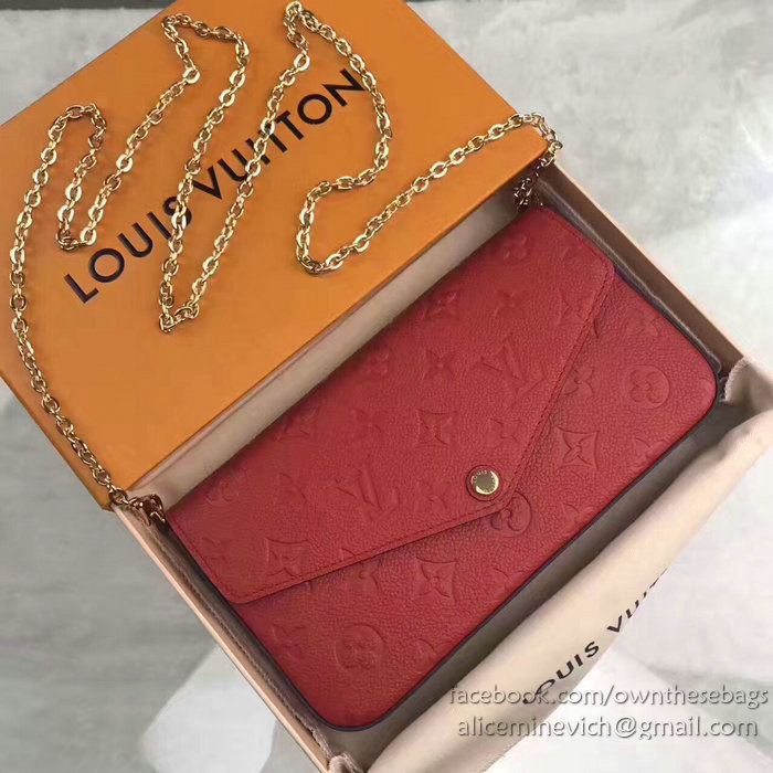 Louis Vuitton Monogram Empreinte Pochette Felicie Cherry M64065
