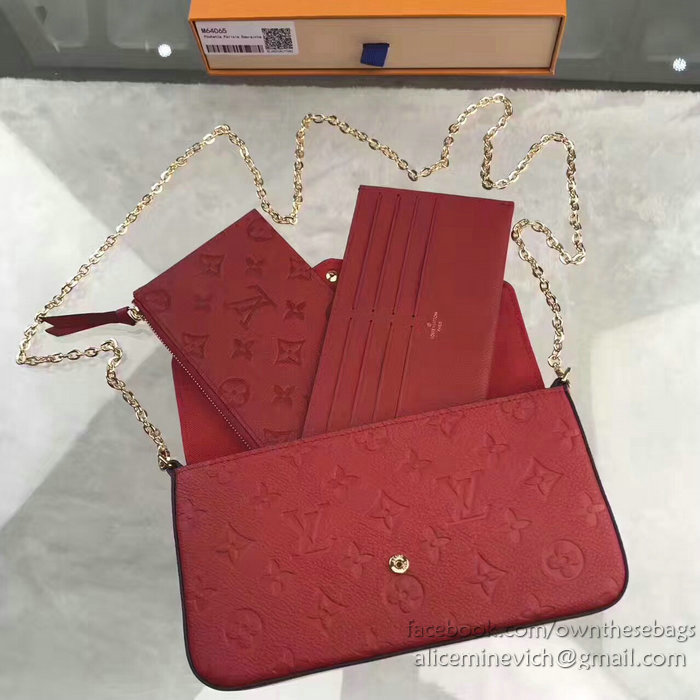 Louis Vuitton Monogram Empreinte Pochette Felicie Cherry M64065